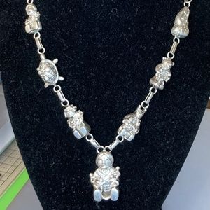 Vintage Carol Felley Sterling Navajo Storytelling Necklace